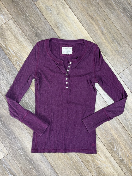 Aeropostale Tops - Aeropostale Y2K Vintage Button-Front Long Sleeve Henley